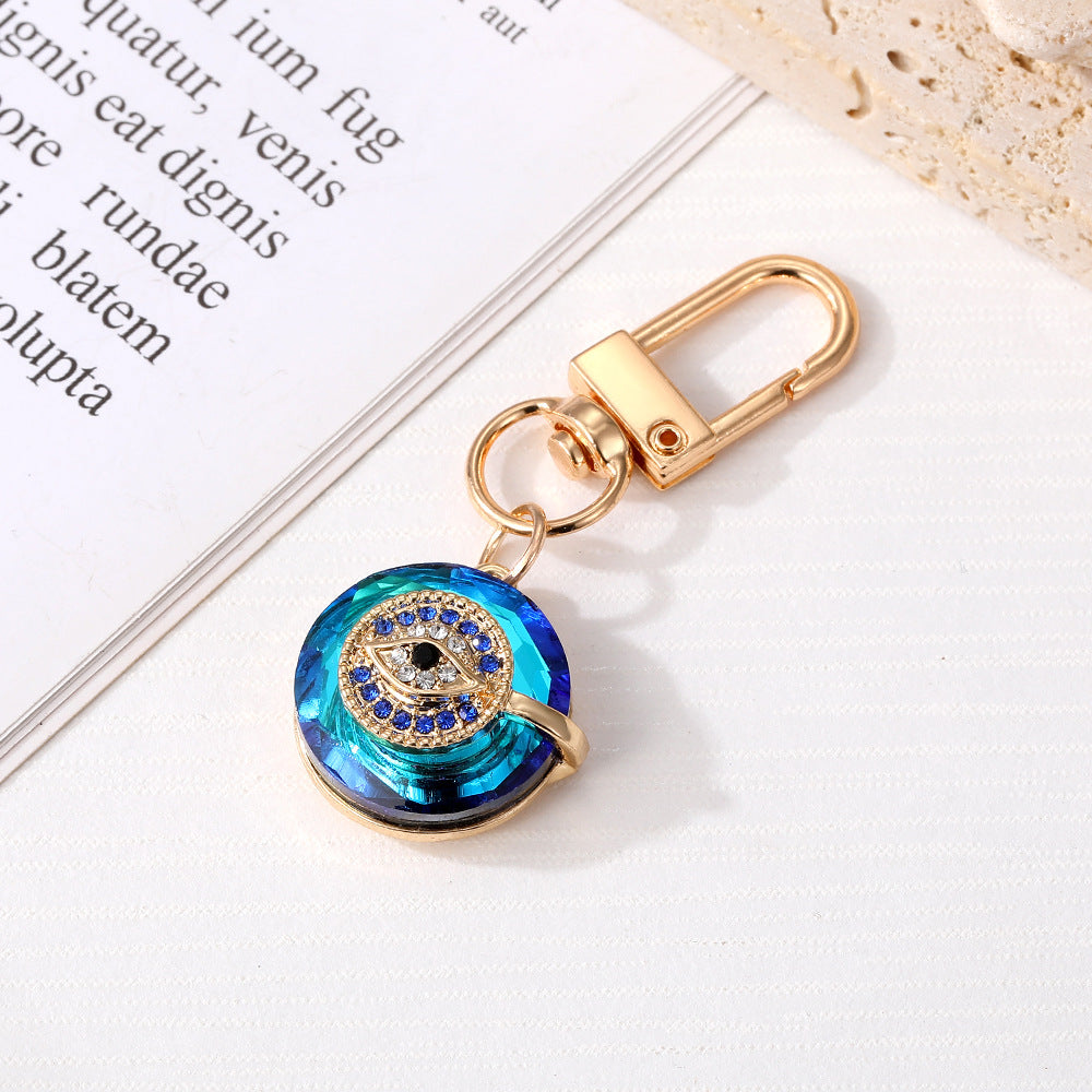 Wholesale 5pcs/pack Crystal Demon Eye Keychain